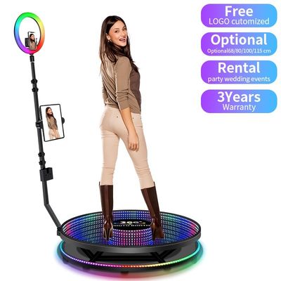 fournitures de fête de mariage 360 Photo Booth avec support rotatif longueur 80-120cm