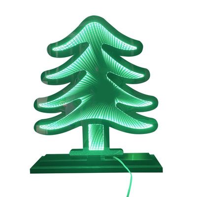 40cm personnalisé Noël néon Abysse miroir Père Noël Infinity Mirror Signe lumières pour les vacances
