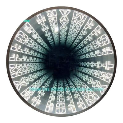 Élevez le décor magnifique miroir néon 3D à carreaux 50X50 en couleurs personnalisables