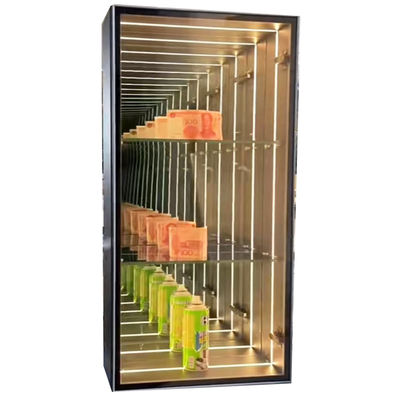 Casse d'affichage à haute luminosité LED personnalisée pour la montre à chapeau à gâteau en verre miroir magique