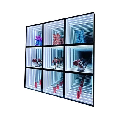 Lumière à bande LED Casse d'affichage de miroir infini pour magasin de vente de meubles de salle d'exposition personnalisé