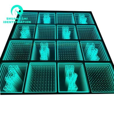 Personnalisation extérieure à l' intérieur Lumière et ombre technologiques Infinity Floor Neon Mirror