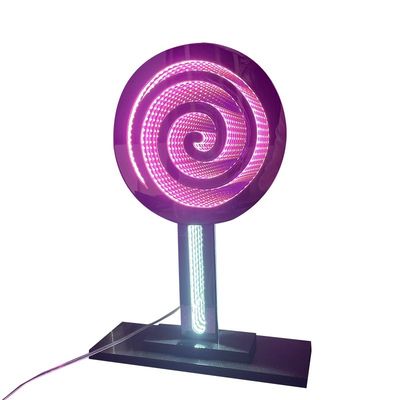 Décoration de Noël fournitures de Noël Style de lumière LED Lollipop miroir magique acrylique
