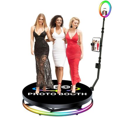 25 cm de hauteur de plate-forme 360 photobooth avec machine vidéo automatique et conception professionnelle