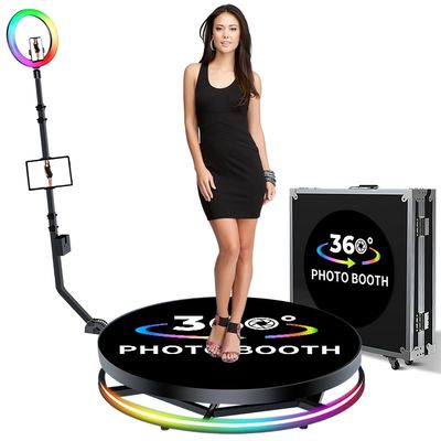 Stabler Strong Metal et verre trempé 360 degrés Photo Booth de caméra pour les événements en intérieur