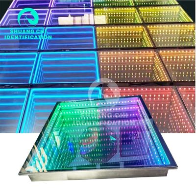 Source lumineuse LED 5050 RGB LED Carreaux de verre amovibles pour une piste de danse interactive au néon