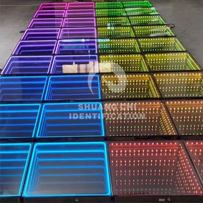 Source lumineuse LED 5050 RGB LED Carreaux de verre amovibles pour une piste de danse interactive au néon
