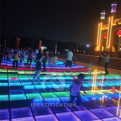 Source lumineuse LED 5050 RGB LED Carreaux de verre amovibles pour une piste de danse interactive au néon