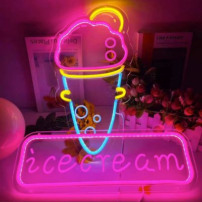 Signe néon LED acrylique neon flex pour logo extérieur personnalisé et tension DC12V/AC110-220V