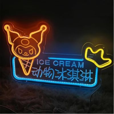 Signe néon LED acrylique neon flex pour logo extérieur personnalisé et tension DC12V/AC110-220V