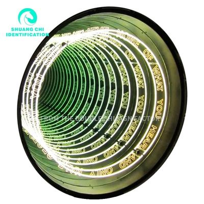 Consommation électrique 12V Infinity Mirror personnalisé Affichage au néon avec publicité