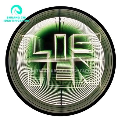 Consommation électrique 12V Infinity Mirror personnalisé Affichage au néon avec publicité