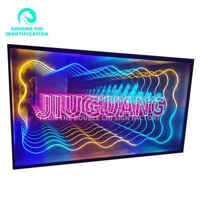 Cadre métallique durable Infinity 3D miroir personnalisé Parquet de danse au néon pour DJ disco