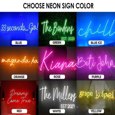 Installation à vis murale à l'intérieur Lumière à bande néon RVB flexible avec lumière néon personnalisée