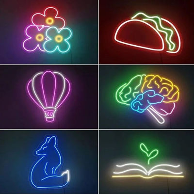 Installation à vis murale à l'intérieur Lumière à bande néon RVB flexible avec lumière néon personnalisée