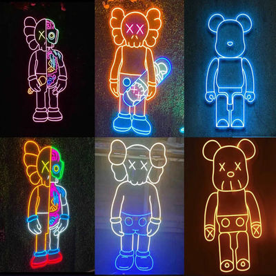 Décoration d'événement de fête Bar Hom Lumière au néon Bon anniversaire LED RGB Signe avec gel de silice