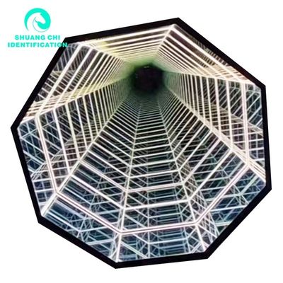 Taille personnalisée Matériau de verre miroir au néon pour la lumière technologique et l'ombre infinie