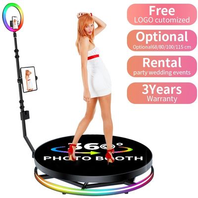 Photo booth de fête 360 avec contrôle d'urgence et boîtier de la machine à accessoires en option