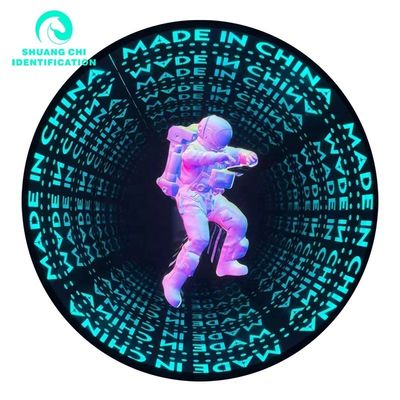 Lumière et ombre technologiques personnalisées 3D Neon Abyssal Mirror à carreaux 50x50 Neon Mirror