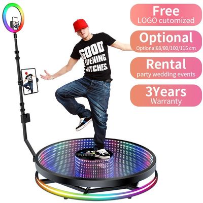 360 Photo Booth pour les fêtes de mariage Stand rotatif Longueur 80-120cm Portant 500KG