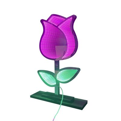 40cm de lumière LED rose de Noël miroir magique acrylique pour les fournitures de décoration de Noël