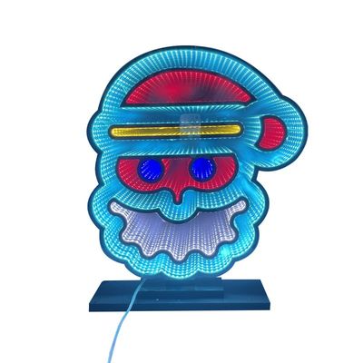 2- Style personnalisé Lumière LED miroir magique acrylique pour les fournitures de décoration de Noël