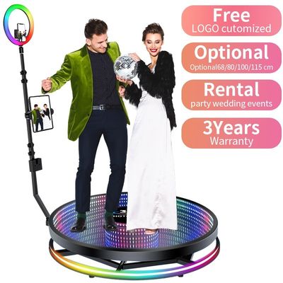 Gro Compatible Portable Selfie 360 Photo Booth pour 1 à 6 personnes Photos à 360 degrés