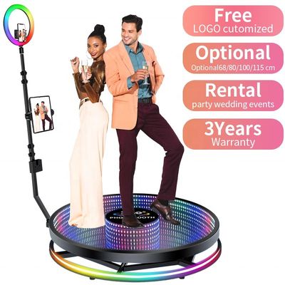 360 Photo Booth Selfie Mirror avec boîtier surélevé Prix Encadrement arrière-plan Logo personnalisable