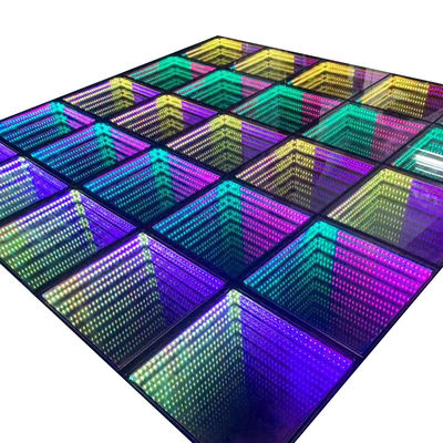 3D Infinity LED Mirror Dance Floor Pour le soutien de la fête de mariage