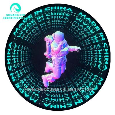Mode Sense Neon Mirror cadre métallique durable DC12V/AC110-220V pour plusieurs emplacements