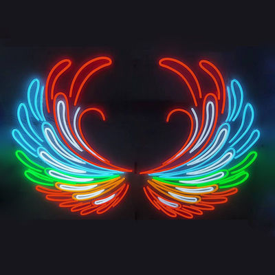 Taille personnalisée Discount LED Neon Sign for Happy Birthday Logo Wings Halloween Bar Sign