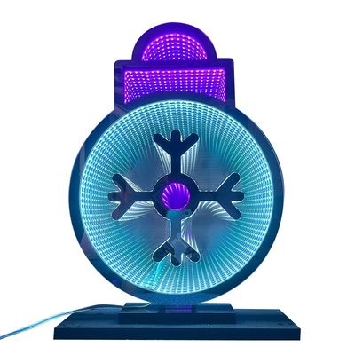 DC 12V LED lumière de Noël boule de neige miroir magique acrylique Abyssal miroir infini