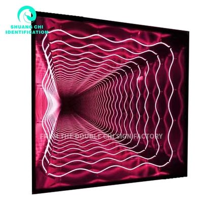 2023 Logement en acier inoxydable Melaleuca Affichage au néon LED personnalisé avec matériau graphique en verre