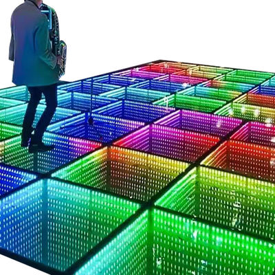G/B/Y/RGB/RGB 3 en 1 Lumières de scène en verre trempé LED Parquet pour les mariages