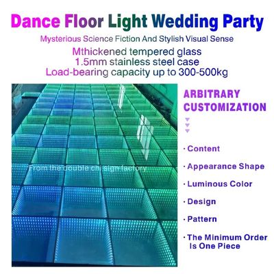 G/B/Y/RGB/RGB 3 en 1 Lumières de scène en verre trempé LED Parquet pour les mariages