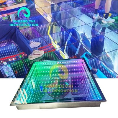 Lumière vidéo 3D miroir à l' infini LED plancher de danse pour la personnalisation de la fête de mariage