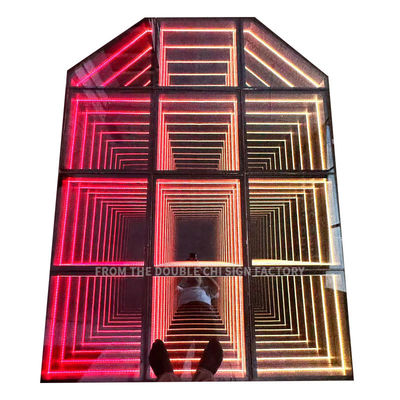 IP55-IP67 étanche à l'eau LED sol de danse pour la fête de mariage Scène DJ 3D miroir RGB éclairage
