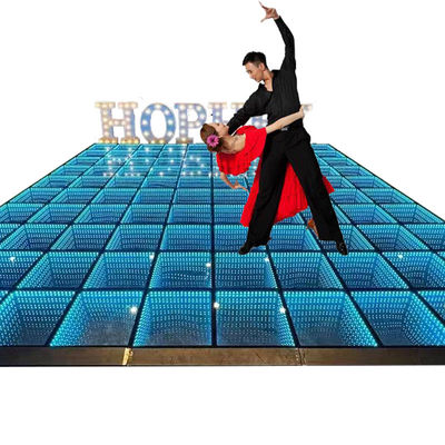 IP55-IP67 étanche à l'eau LED sol de danse pour la fête de mariage Scène DJ 3D miroir RGB éclairage