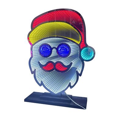 Lampe Flux lumineux lm 1000 Santa Multicouche miroir LED signes au néon pour affichage décoratif