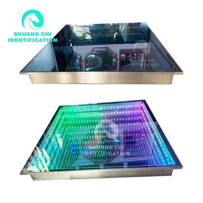 IP55-IP67 étanche à l'eau LED sol de danse pour la fête de mariage Scène DJ 3D miroir RGB éclairage