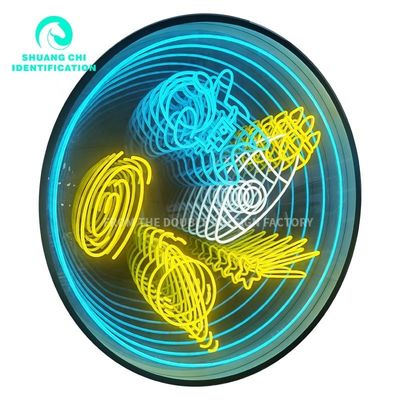 Installation de vis murale de fixation de l' acier inoxydable du logement 3D LED Abyss Mirror personnalisation
