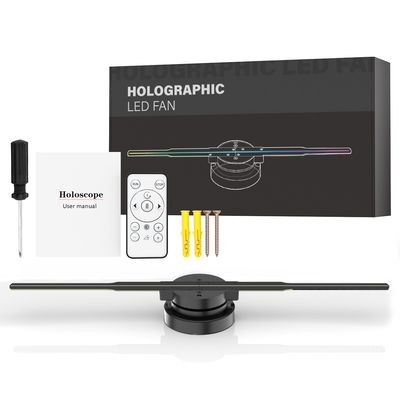 Ventilateurs holographiques Écran holographique 3D Affichage HD Hologramme holographique en rotation Anime