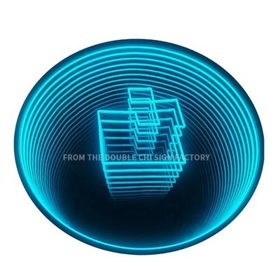 2023 Material Abyss 3D Stéréo Custom Neon Infinity Mirror avec bandes LED Source lumineuse