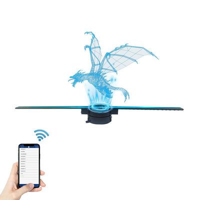 Temps de réponse de 24 heures 65cm/80cm/100cm Ventilateur d'hologramme 3D pour projection holographique aérienne