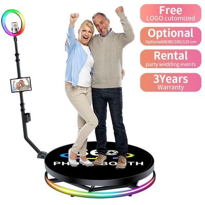 Plateforme hauteur 25 cm Selfie Plateforme 360 Photo Booth avec rotation automatique sans fil