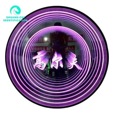 La prise d'alimentation Infinity personnalisé écran LED miroir signe au néon Pour toute organisation