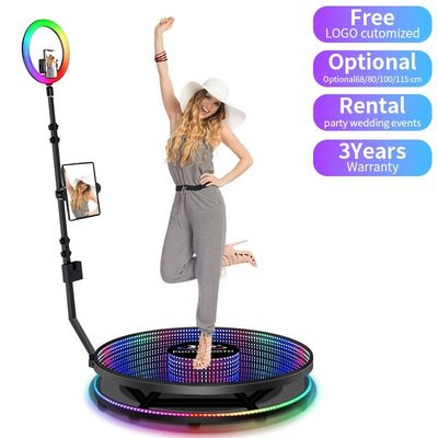 25 cm de hauteur de plate-forme 360 stands automatiques pour les événements en plein air et la photographie selfie