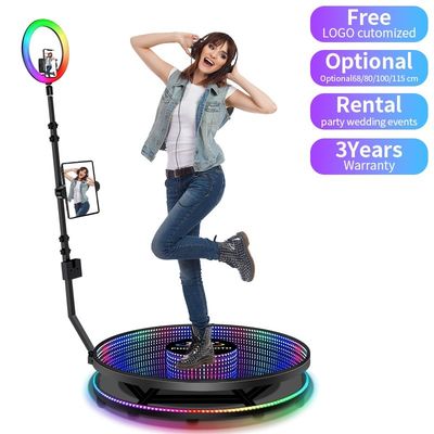 fournitures de fête d'anniversaire à l'intérieur miroir 360 photo stand pour la plate-forme de fête hauteur 25cm