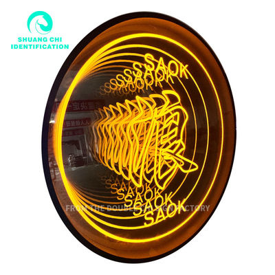 Logement en acier inoxydable Carreaux miroirs 3D personnalisés avec bande LED dans un style contemporain