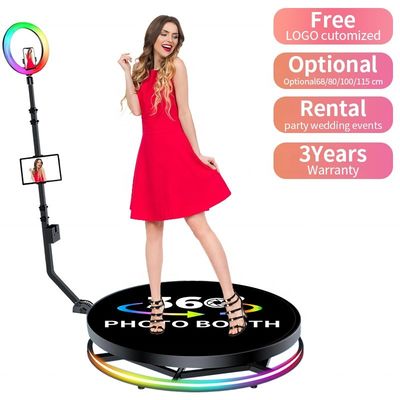 Photo-booth avec caméra rotative à 360 degrés avec support automatique et support de charge de 500 kg